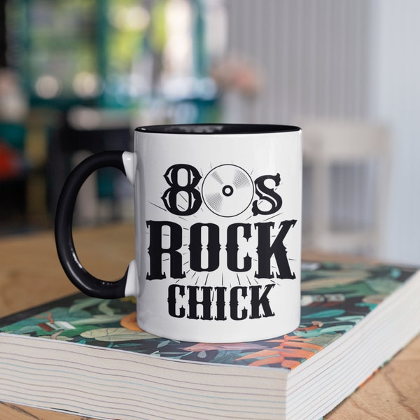 80s Rock Chick Coffee Mug, Travel Mug, Tumbler, Water Bottle, Beer Can Holder