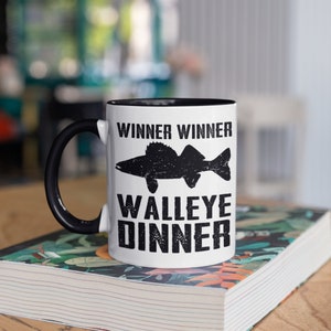 Walleye Mug, Funny Walleye Coffee Mugs, Tumbler, Fisherman, Fishing Travel Mug, Beer Can Holder Cooler, Water Bottle