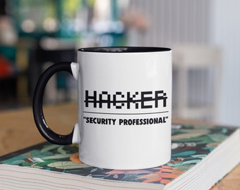 Hacker Security Professional Mug, Funny Computer Hacking Coffee Mugs, Coworker Gift, Information Security Gifts, Infosec Tumbler