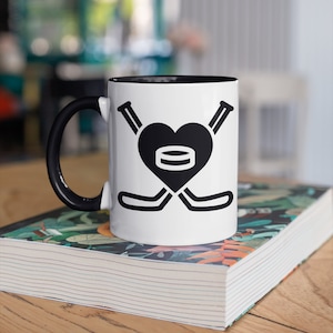 Love Hockey Mug, Hockey Player Coffee Mugs, Hockey Fans Gift, Hockey Gifts, ,  Tumbler Travel Mug Beer Can Holder Cooler