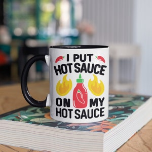 Funny Hot Sauce Mug, Hot Peppers Spicy Coffee Mugs, Hot Sauce Lover  Coworker Gifts,  Tumbler Travel Mug Beer Can Holder Cooler