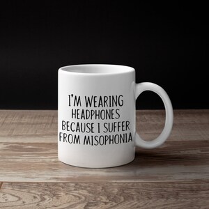 Kopfhörer Misophonia Tasse, Laute Kauerei Büro Misophonia Kaffeebecher, Hass der Geräusche Coworker Geschenk, Kaugeräusche, Tumbler