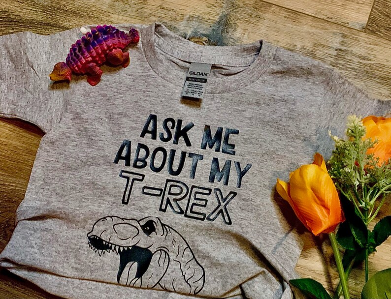 KID SIZES Ask Me About My T-Rex Peekaboo Shirt Dinosaur | Etsy