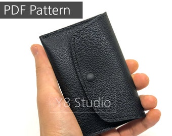 Simple Leather Wallet PDF Template/Leathercraft Pattern/Wallet Pattern/Leather Cardholder Pattern/Leather Cardcase Pattern/PDF Télécharger