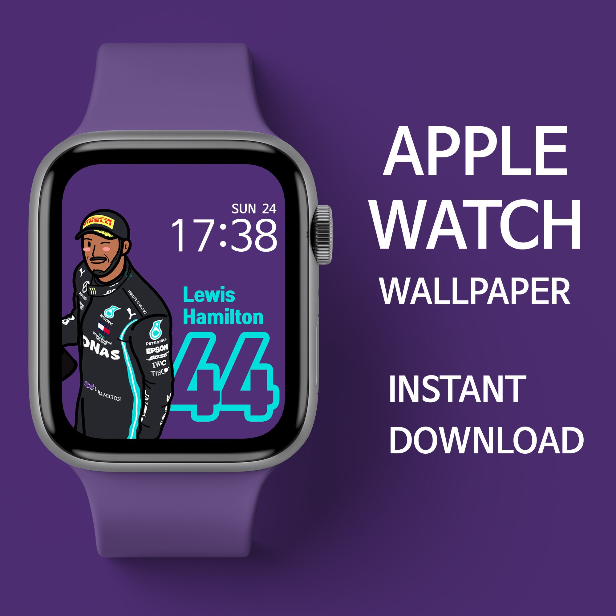 F1 Lewis Hamilton Apple Watch Wallpaper Smart Watch