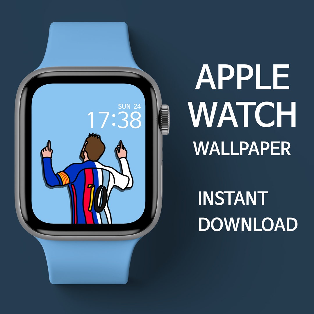 Messi Apple Watch Wallpaper, Smart Watch Background, Apple Watch Face Art, Soccerplayer