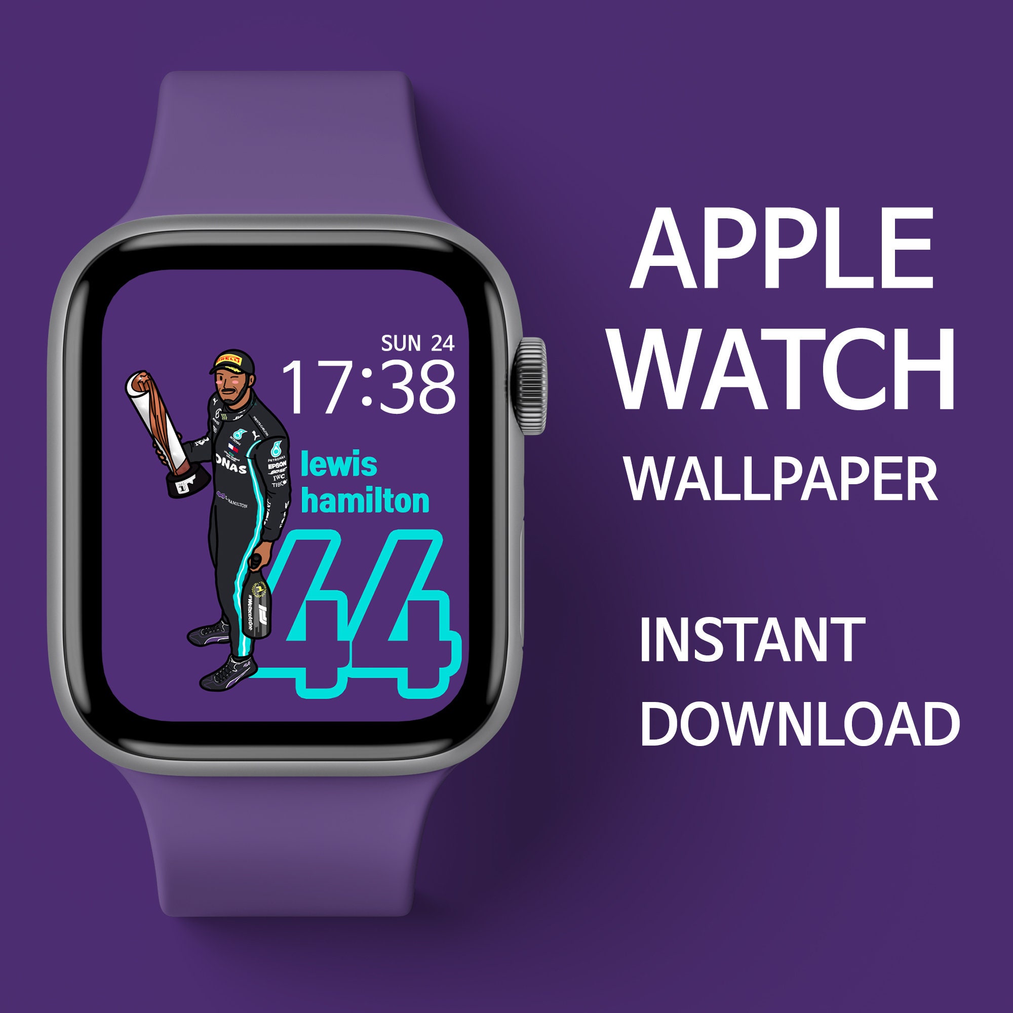 F1 Lewis Hamilton Apple Watch Wallpaper Smart Watch