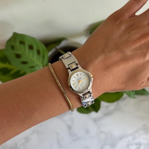 Vintage Women’s Two Tone Giovanelli Silver Gold Quartz Watch