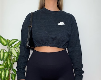 nike black cropped jumper