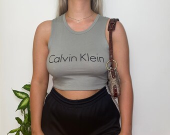 Calvin Klein Crop Top Etsy