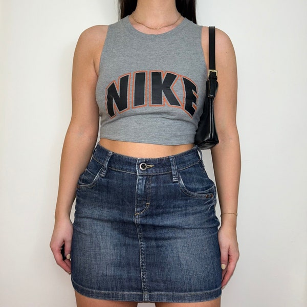 Nike Grey 90s Reworked Tank Crop Top