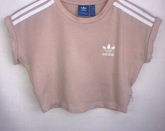 pink adidas crop top