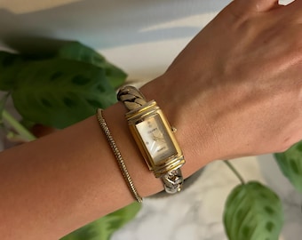Vintage guldklocka liten elegant armbandsklocka för kvinnor, Cardini