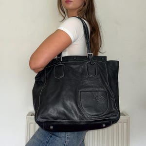Vintage Black Tote Shoulder Bag