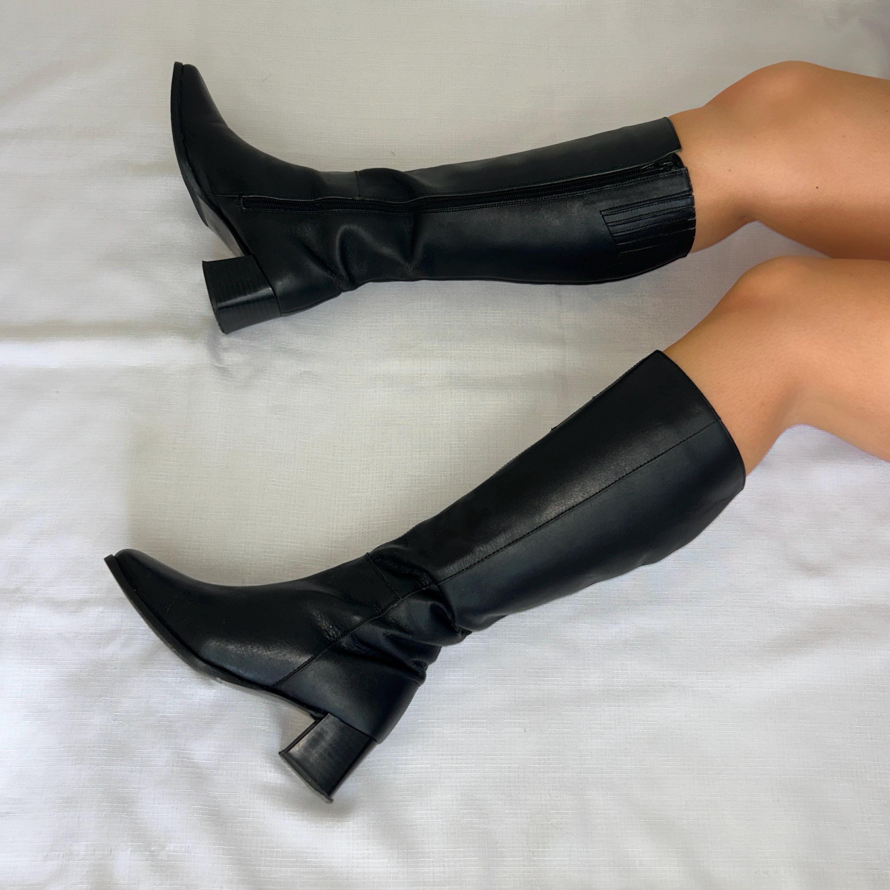 靴 90s STEFANO BI square toe leather boots 90s STEFANO BI square toe leather boots