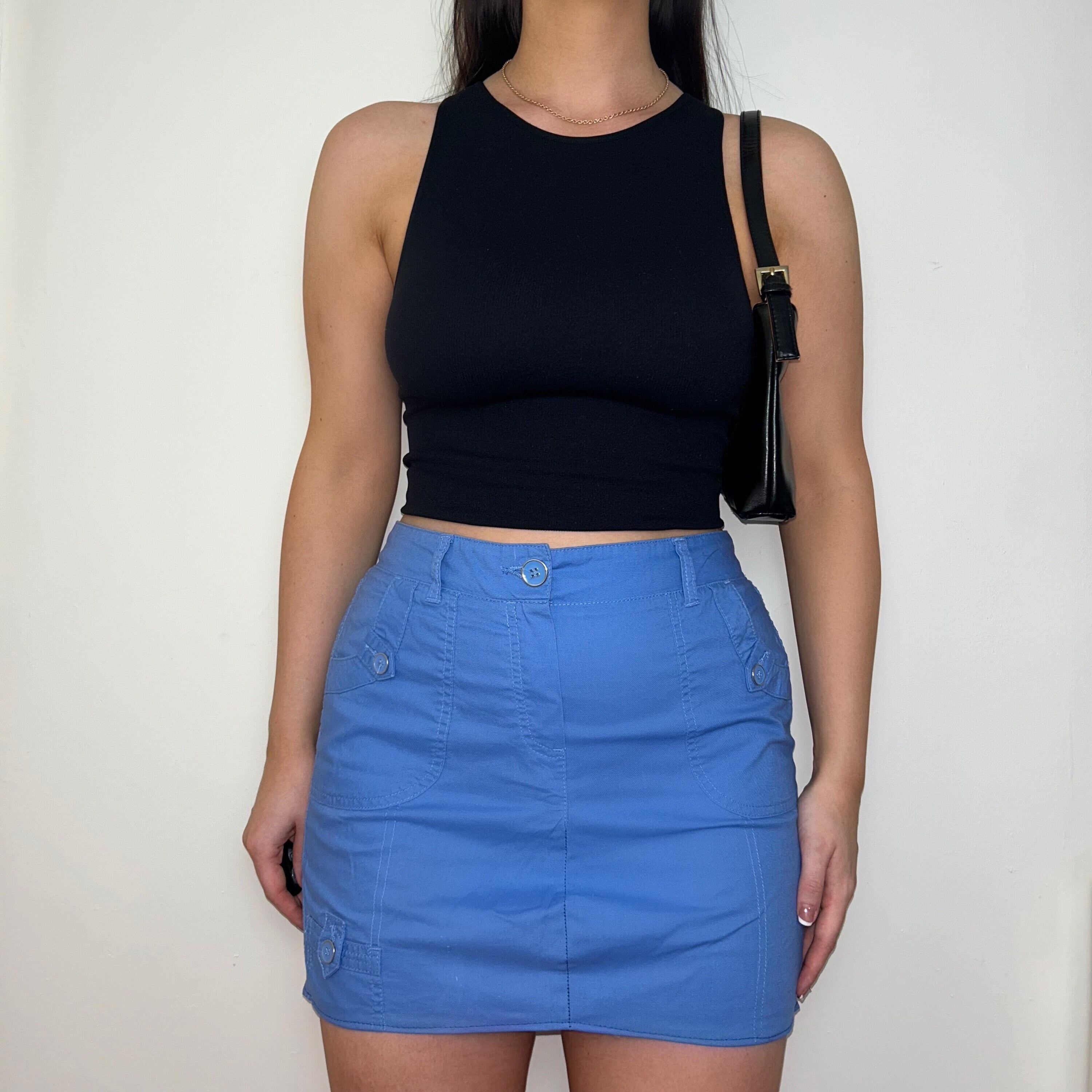 Blue utility skirt hot sale