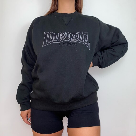 Vintage Lonsdale Black Spell Out 90s 