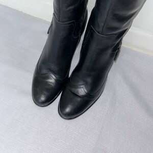 vintage black knee high boots