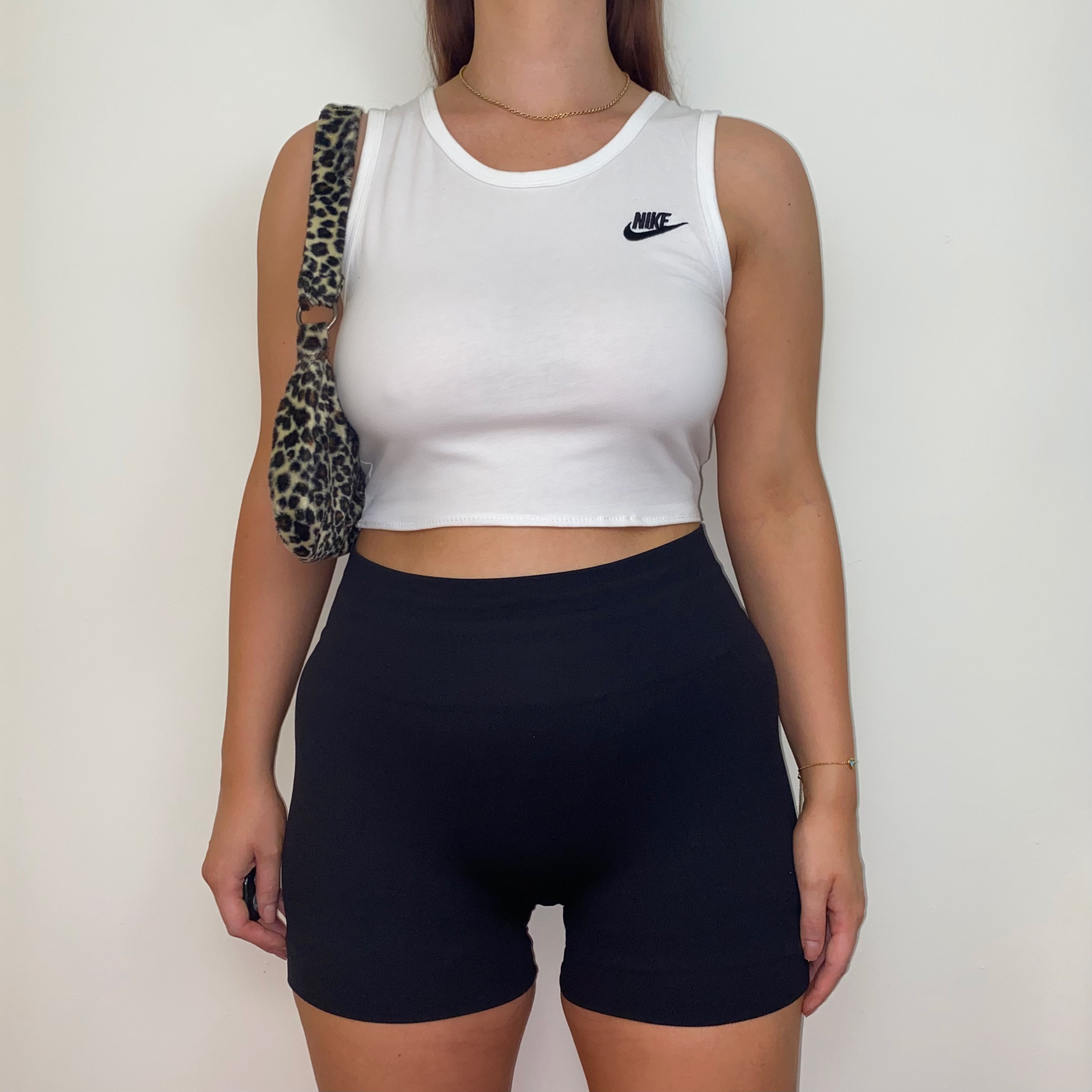 Nike White Reworked Tank Crop Top -  Canada