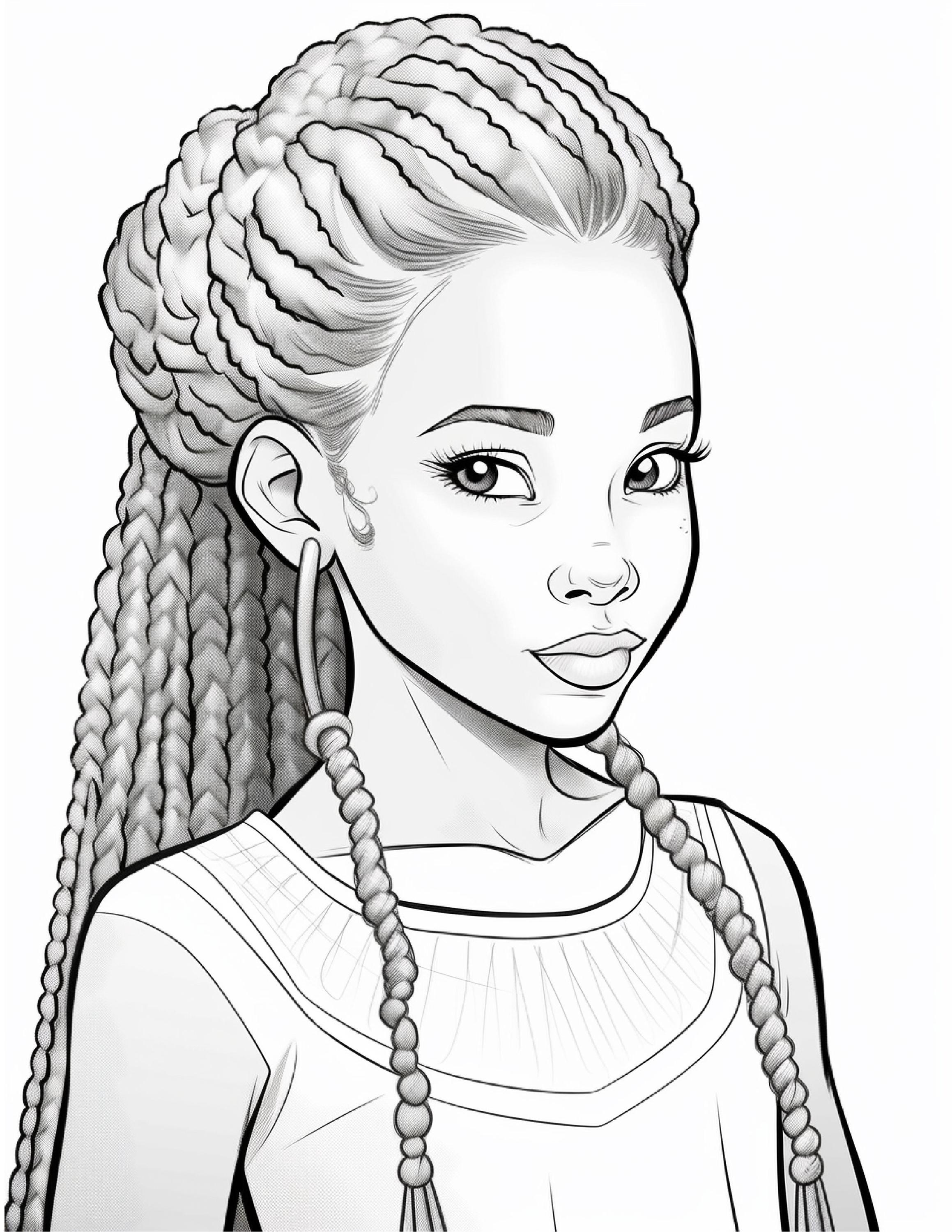 25 African Girl Coloring Pages for Kids Digital Printable - Etsy