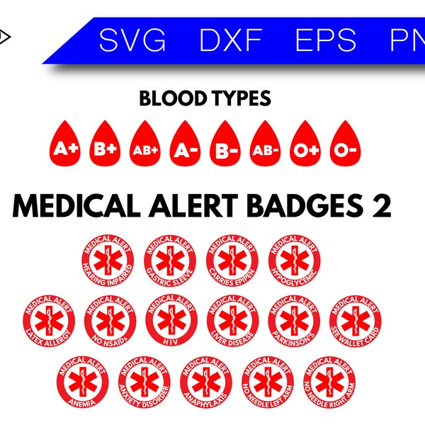 Medizinische Warnung Bundle 2 SVG geschnitten Datei