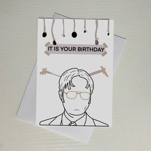 Personalisiert Es bist du Geburtstag. Dwight Office Karte