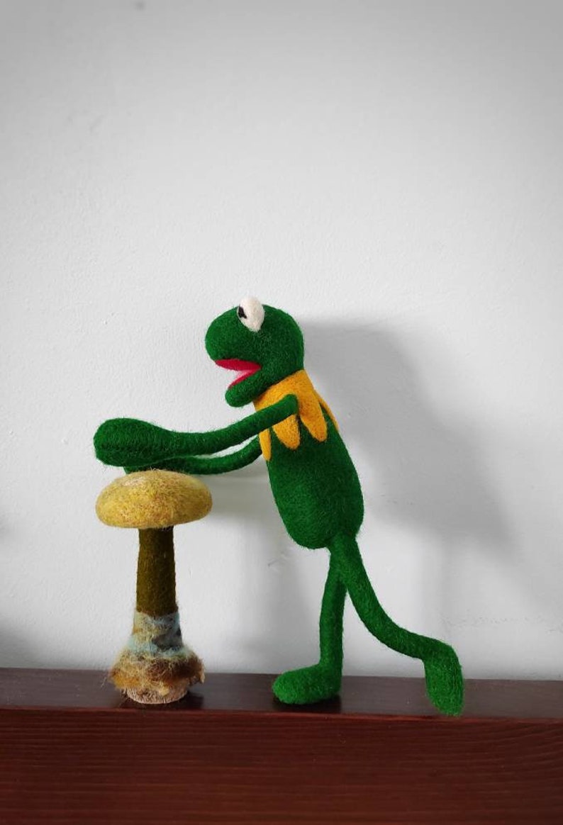 Kermit/Needle felted funny frog/needle felted frog Etsy