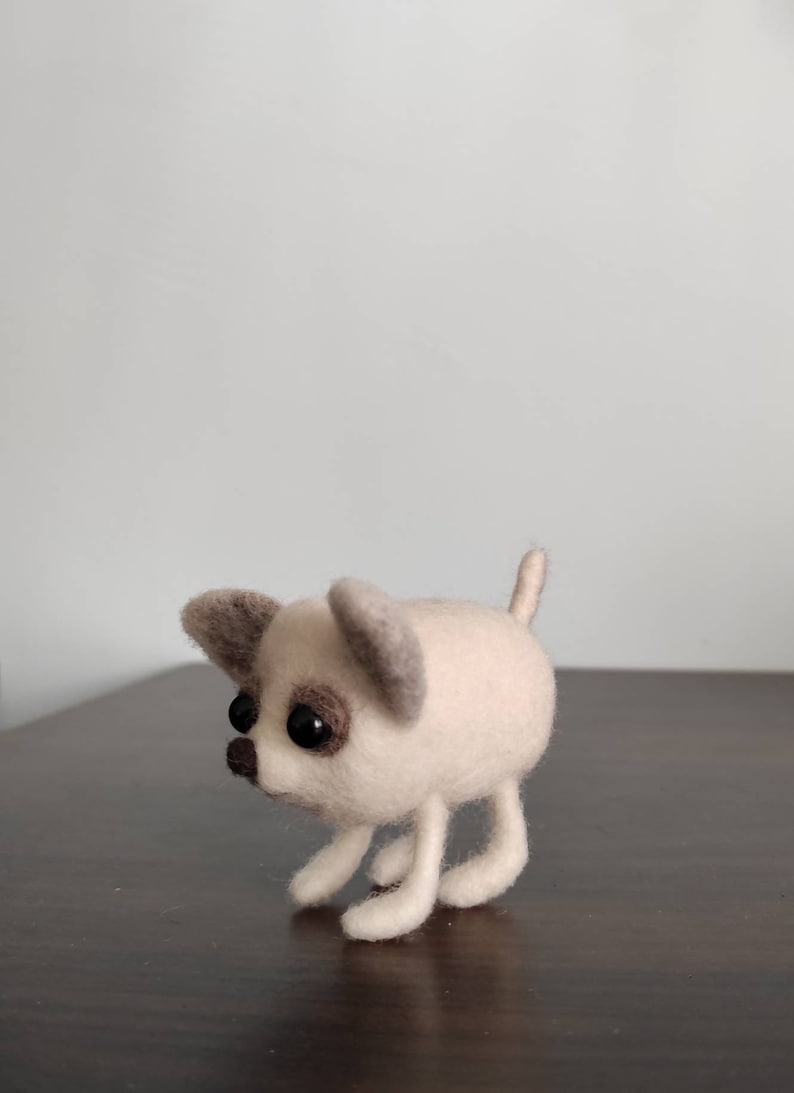 Needle felted chihuahuafelted puppy dollcute little animalsneedle felted animalfantasy animal doll