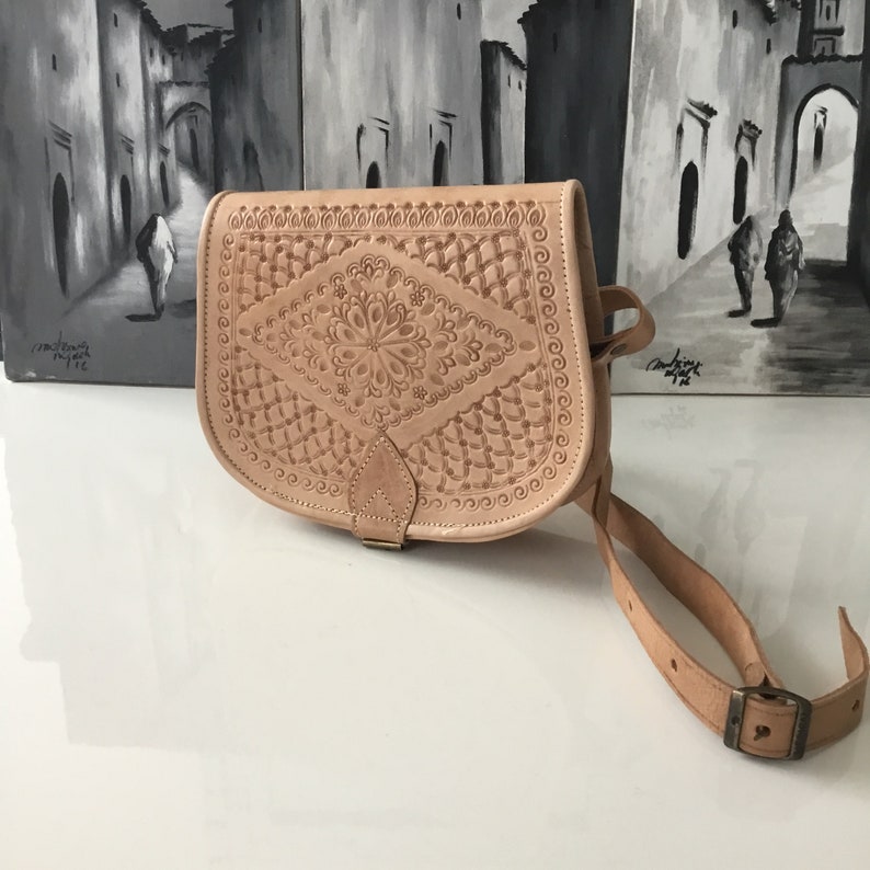Nude Moroccan Berber Messenger Bag