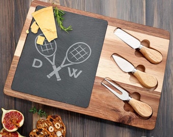 Personalized Engraved Acacia Wood & Slate Cutting Board - Etsy