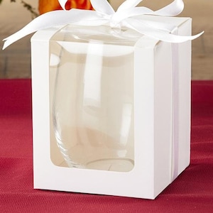 Boxes 24 pieces Empty, Favors, 9ounces, White Boxes with Ribbons