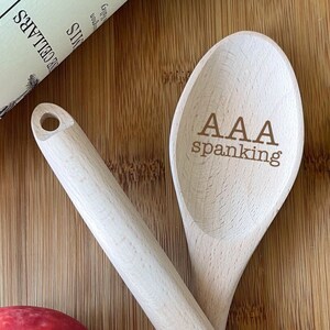 Cooking Wooden Spoon AAA Spanking  Engraved Etched or Blank Wooden Spoon Cooking Party Favors, Cooking Favors, Chefs Gifts - 1pc