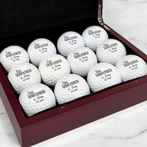 Godfather Golf Ball Gifts, Padrino Personalized Golf Fanatic Gifts, Gift For Golfer, Top Gift Ideas for Golfers {Item# 628}