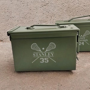 Lacrosse Design Personalized Ammo Box, Personalized Father&#39;s Day Gifts, Gifts For Him Gifts for Men Women, Personalized Gifts