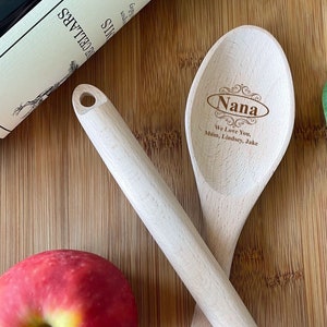 Cooking Wooden Spoon Engraved or Blank Wooden Spoon Cooking Party Favors, Cooking Favors, Chefs Gifts - 1pc, Item#687
