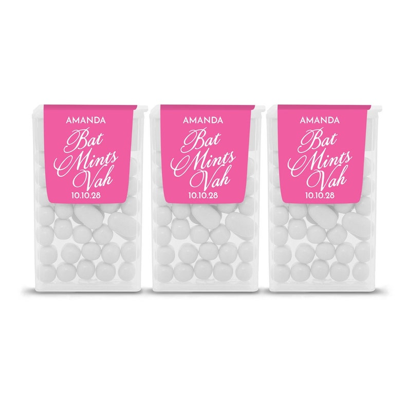 Bat Mints Personalized Bat Mitzvah Tic Tac Favors - Bulk Pack of 12 - Etsy