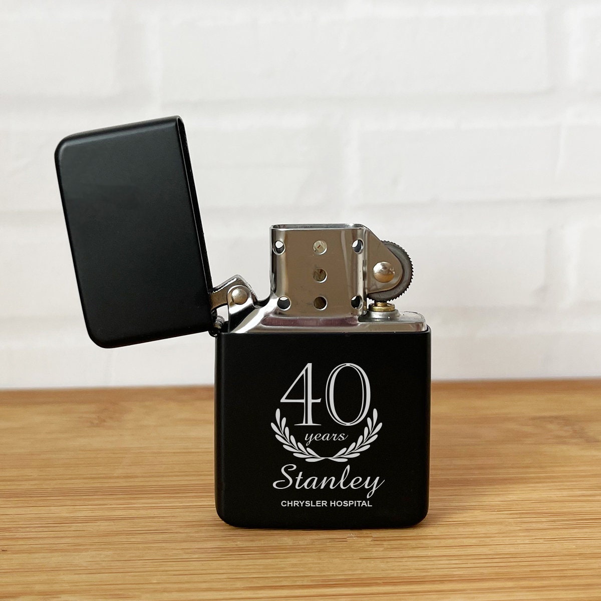 Engraved Years Of Service Retirement Engraved Personalized Lighter, Personalized Lighter