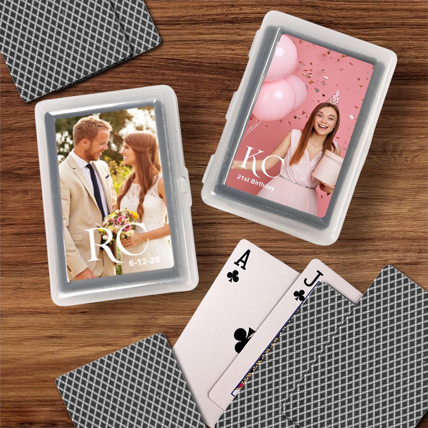 Photo Gallery Custom Playing Cards, Upload Your Own Design Personalized Deck of Cards