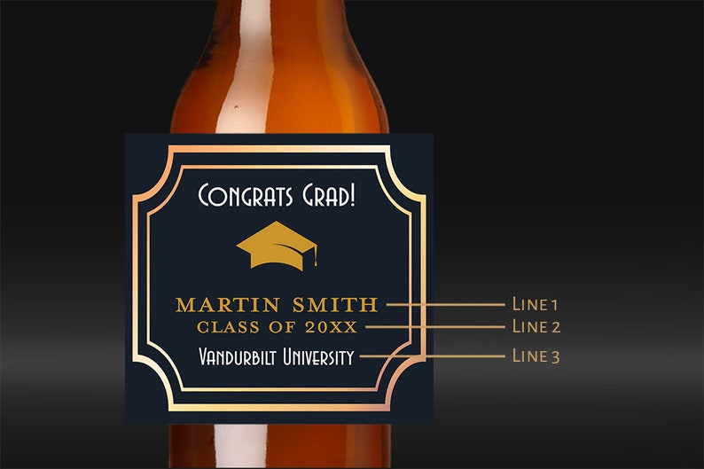 Congrats Graduate! Graduation Party Personalized Beer Bottle Carrier or ...