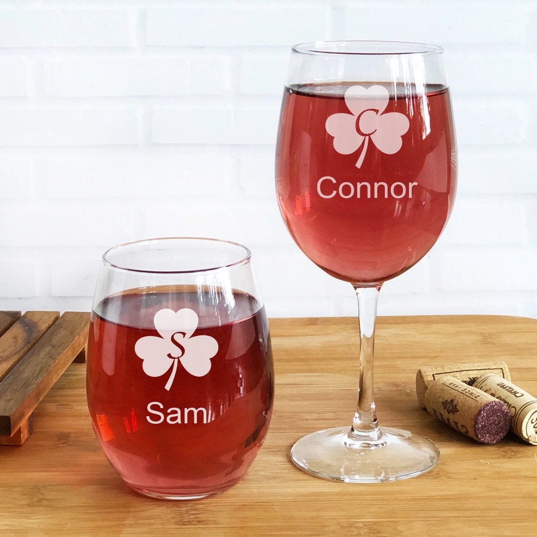 Wine Glasses Stemless Wine Glass or Wine Glass Irish Celtic Etsy