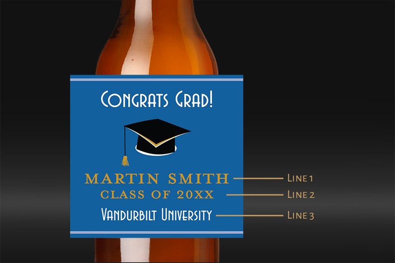 Congrats Grad! Graduation Party Personalized Beer Bottle Carrier or ...