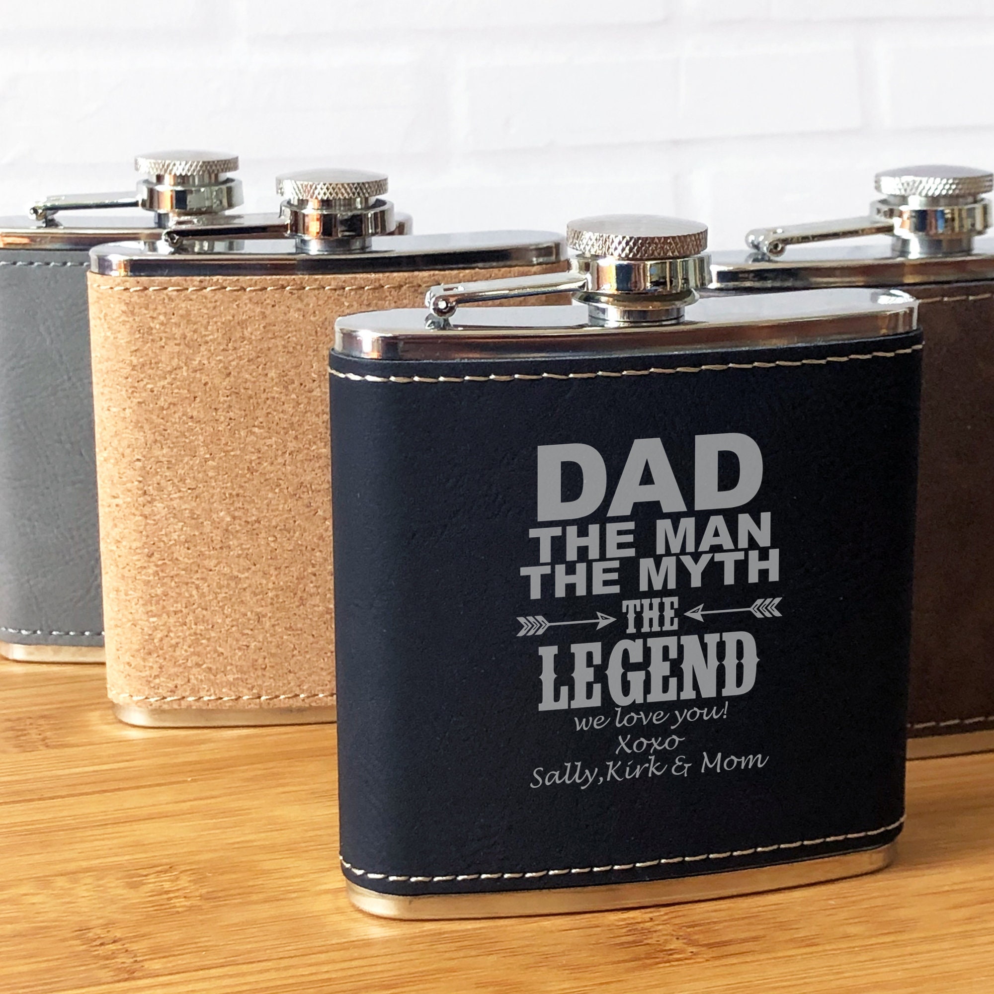 Personalized Leather Hip Flask Engraved Personalized Flask Etsy