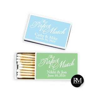 Personalized Matches PACK of 50 The Perfect Match Personalized Matches Matchboxes, Wedding Personalized Matches Favors