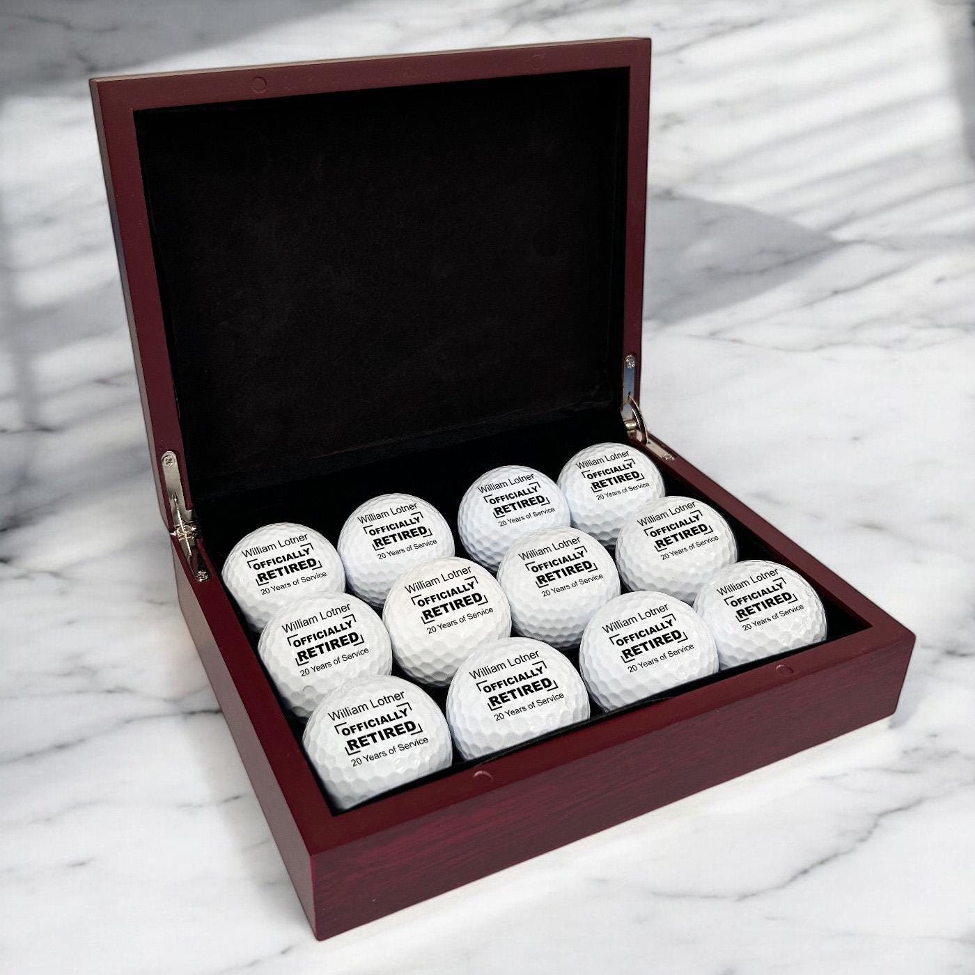 Officially Retired Golf Ball Gifts, Retirement Personalized Golf Fanatic Gifts, Gift For Golfer, Top Gift Ideas for Golfers {Item# 609}
