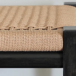 Handmade Danish Cord and Hardwood Bench 36x 13x 18 image 10