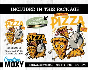 You Wanna Pizza Me SVG, lustiges Food Pun, Pizza Liebhaber (Digitaler Download)