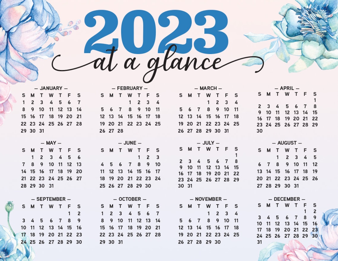 12 Month Printable Calendar 2023 Printable Calendar 2023