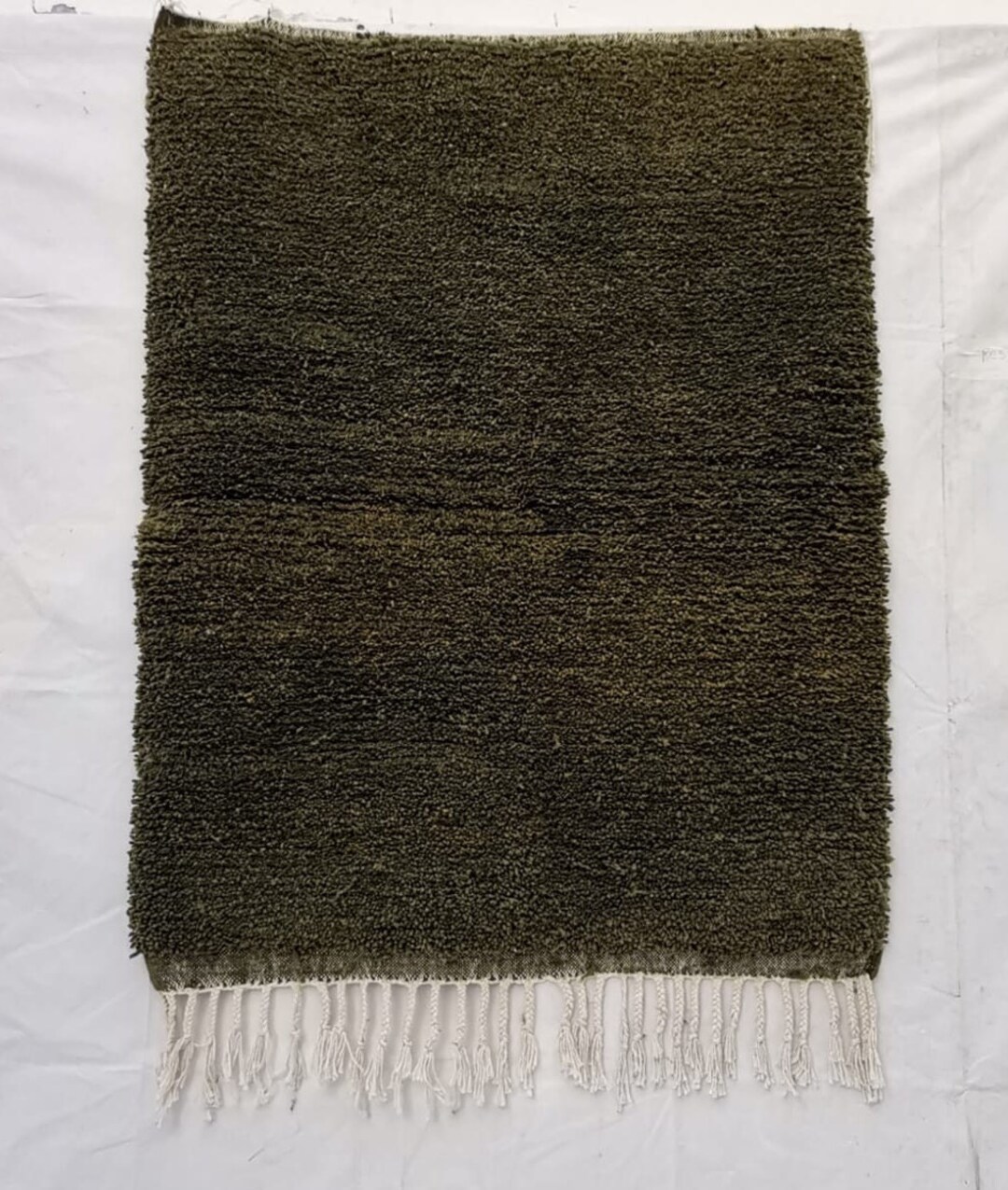 3.4x4.8 Ft Olive Green Rug Berber Carpet Beniourain Handmade Etsy Australia
