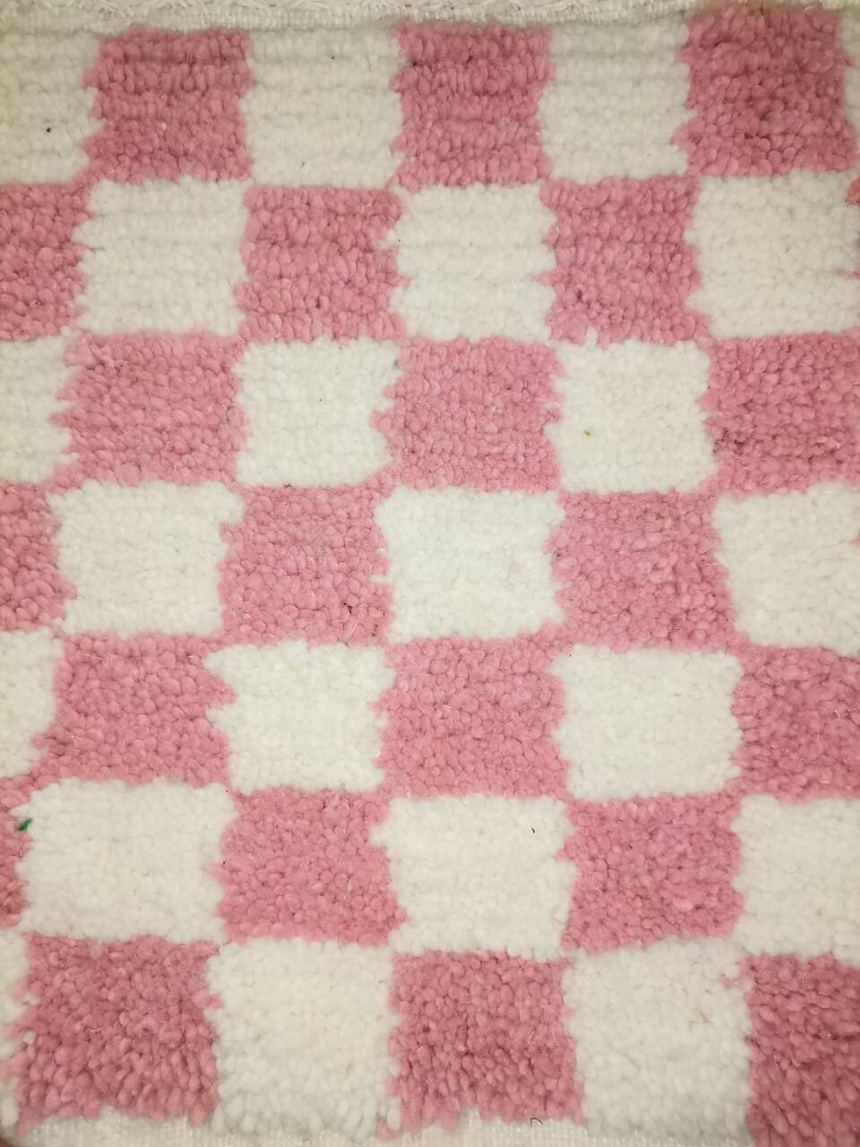 Pastel Pink White Checkered Moroccan Rug Moroccan Custom Rug Etsy UK