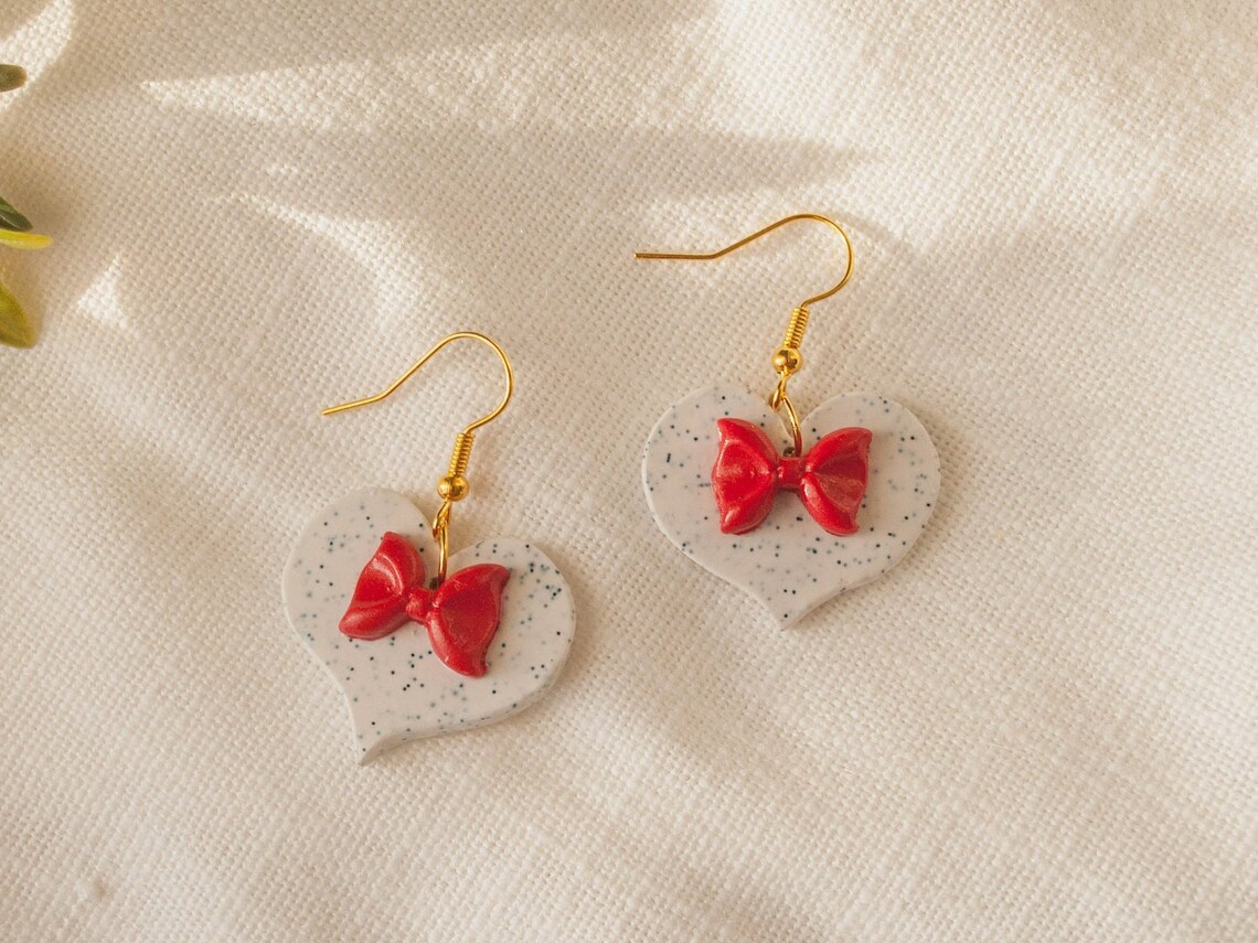 Valentine's Day Earrings / Polymer Clay Earrings / Modern Etsy